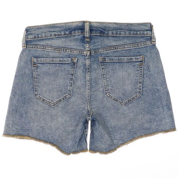 Old Navy Boyfriend Straight Shorts Size 4 Womens Acid Wash Blue Measures W30 - Picture 2 of 5